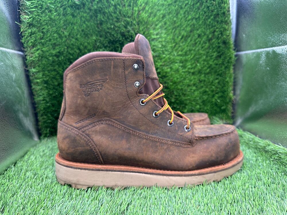 Red Wing Traction Tred Lite 2475 Work Boot Men's 10 Brown Leather Safety Toe